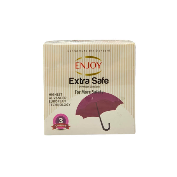 ENJOY Extra Safe Condoms – 3 Pieces for Maximum Safety