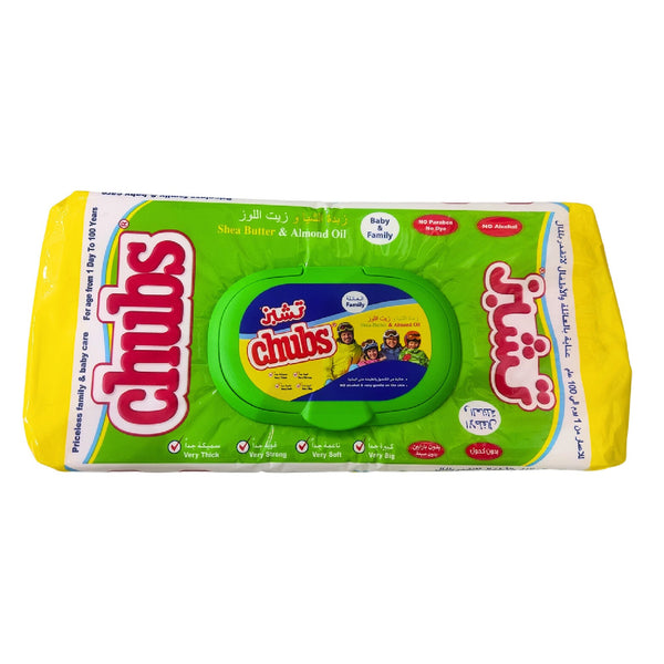 CHUBS Shea Butter & Almond Oil Wet Wipes 40 pcs
