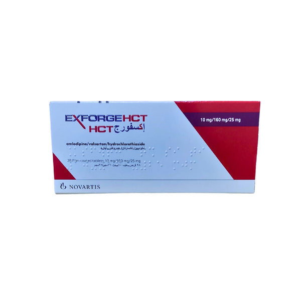 Exforge Hct 10/160/25, For High Blood Pressure - 28 Tablets