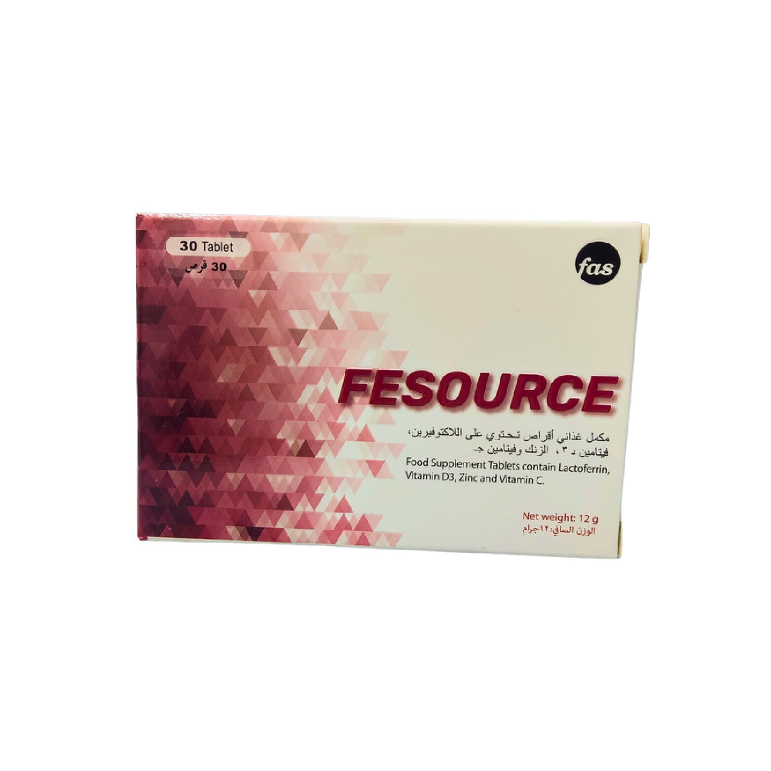 Fesource 30 Tablets – Iron Supplement for Energy & Health – Rakiza
