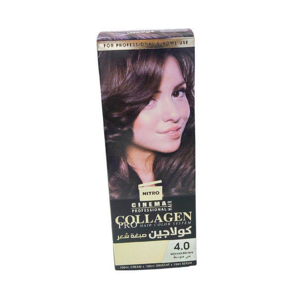 Collagen Pro Hair Color Medium Brown 4.0