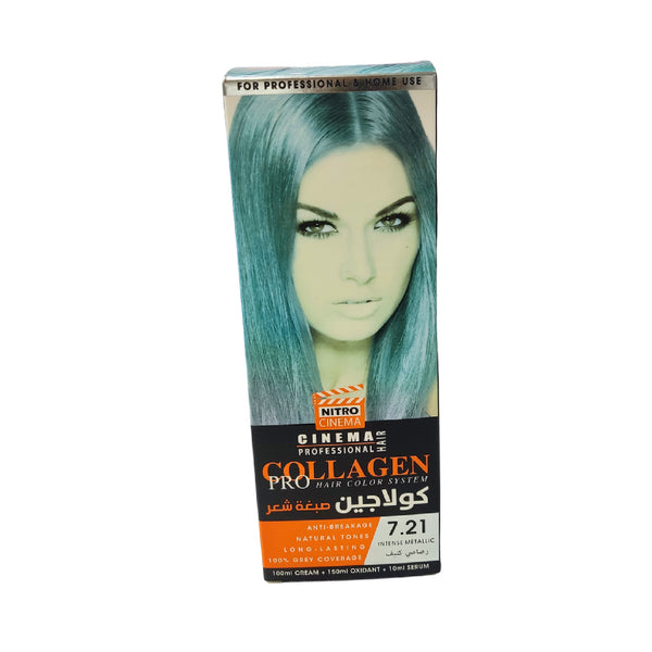 Collagen Pro Hair Color Intense Metallic 7.21