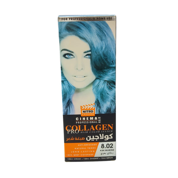 Collagen Pro Hair Color Ash Marine 8.02