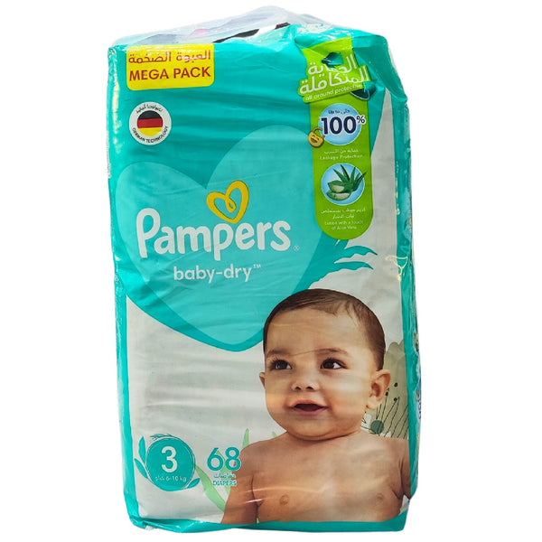 PAMPERS JUMBO PACK SIZE 3, 68PCS
