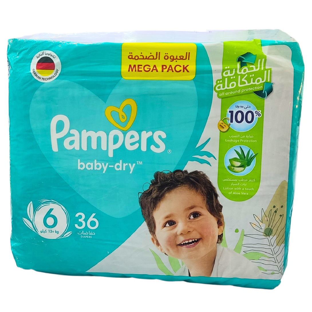 PAMPERS JUMBO NO 6 BABY DIAPERS – 36PCS
