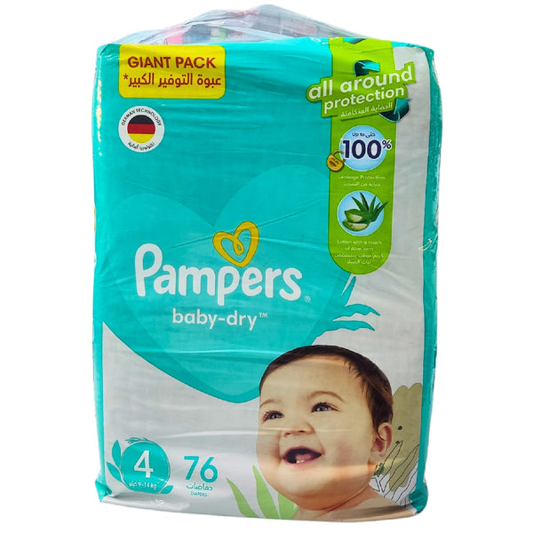 PAMPERS SIZE 4 MEGA DIAPERS, 76PCS