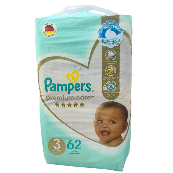 PAMPERS SIZE 3 WHITE JUMBO 62PCS