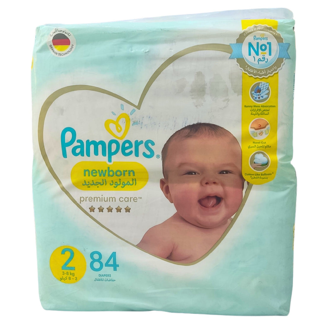 PAMPERS WHITE COMFORT NO 2, 84PCS