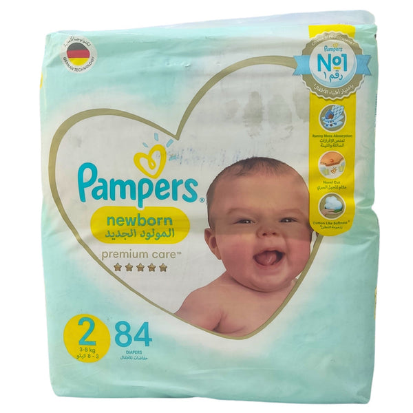 PAMPERS WHITE COMFORT NO 2, 84PCS