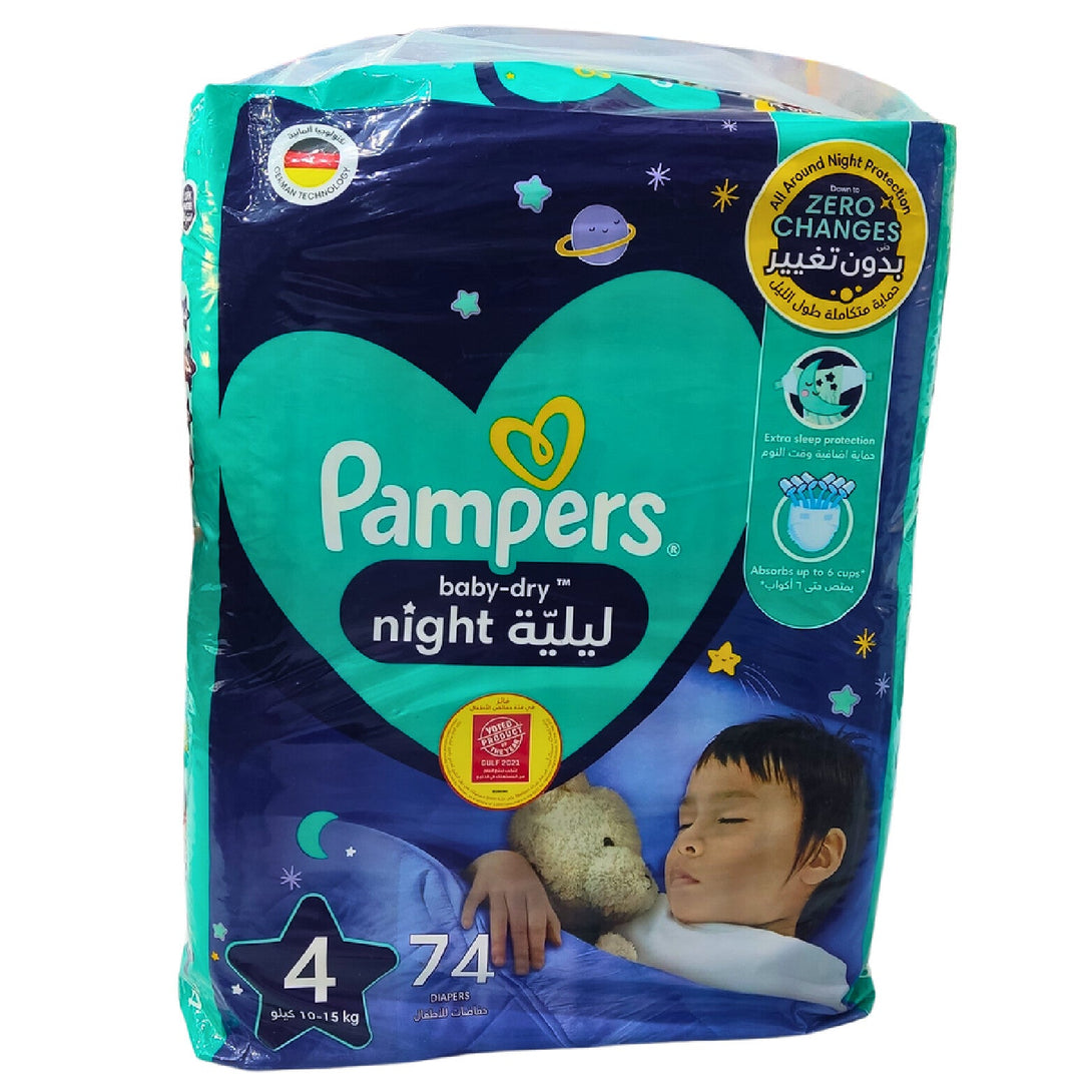 PAMPERS NIGHT PROTECTION MEGA SIZE 4 – 74PCS