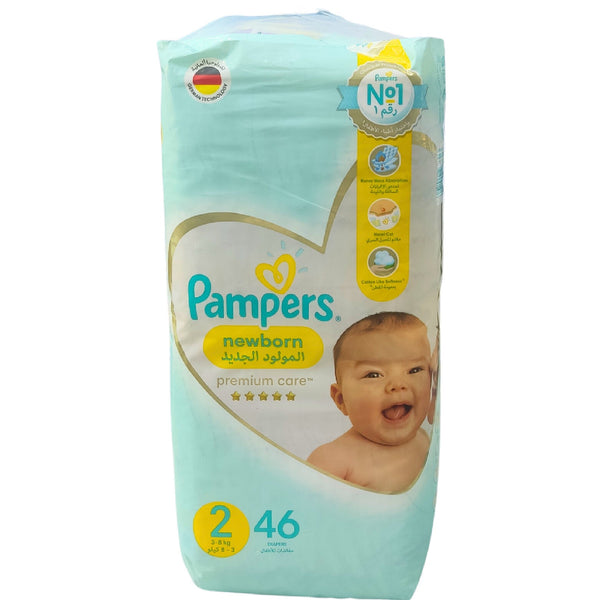 PAMPERS WHITE COMFORT NO 2, 46PCS