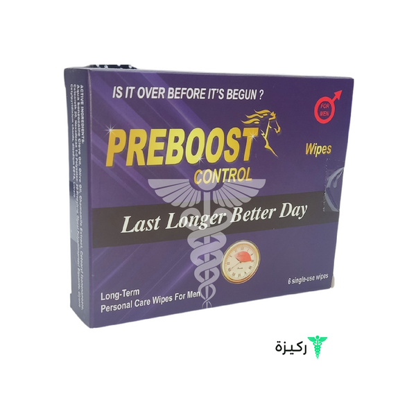 Preboost Control Wipes For Men 6P