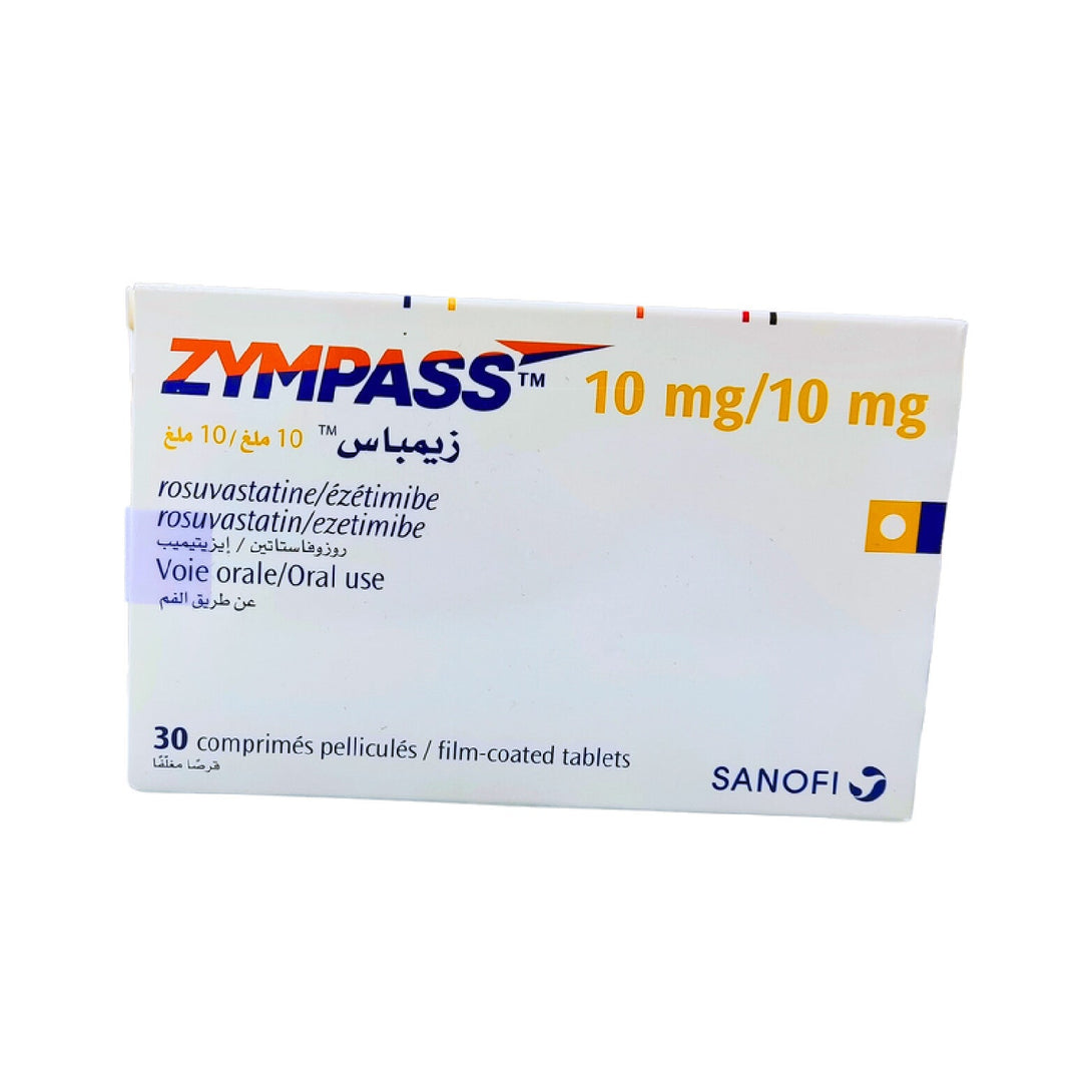 Zympass 10mg/10mg – Rosuvastatin & Ezetimibe, 30 Tablets