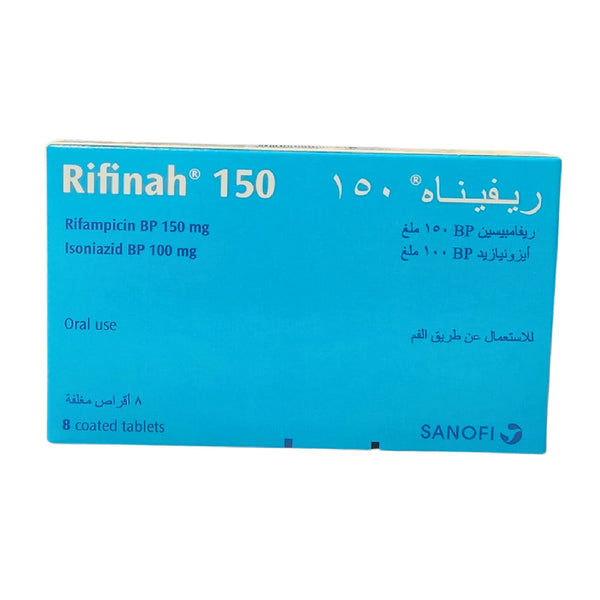 Rifinah antibiotic 150 mg 8 capsules