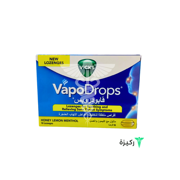 Vicks Vapodrops Menthol Lemon & Honey 16 Tablets