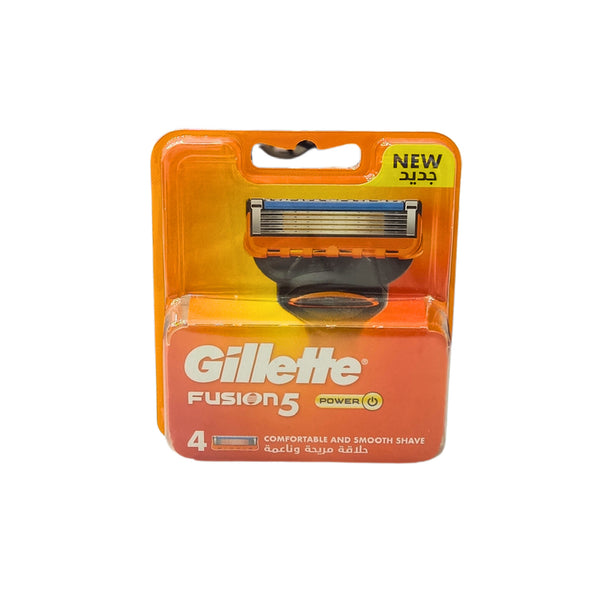 Gillette Fusion5 Power Blades – Smooth & Powerful Shave (4 Pcs)