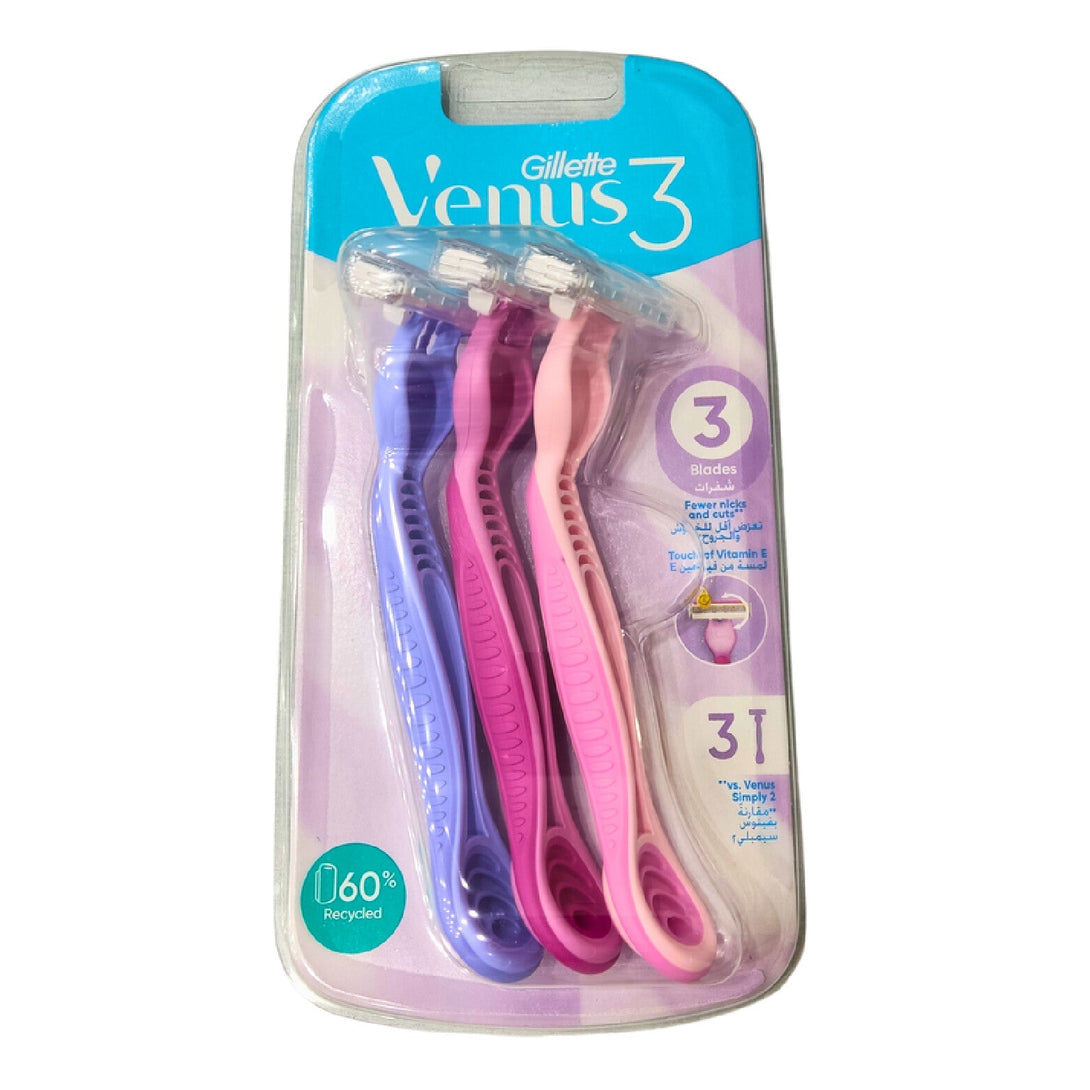 Simply Venus 3  Triple Blade Razors For Women 3 Pcs