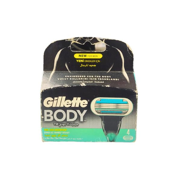Gillette Body Blades – Smooth & Safe Shave For Men’S Body (4 Pcs)