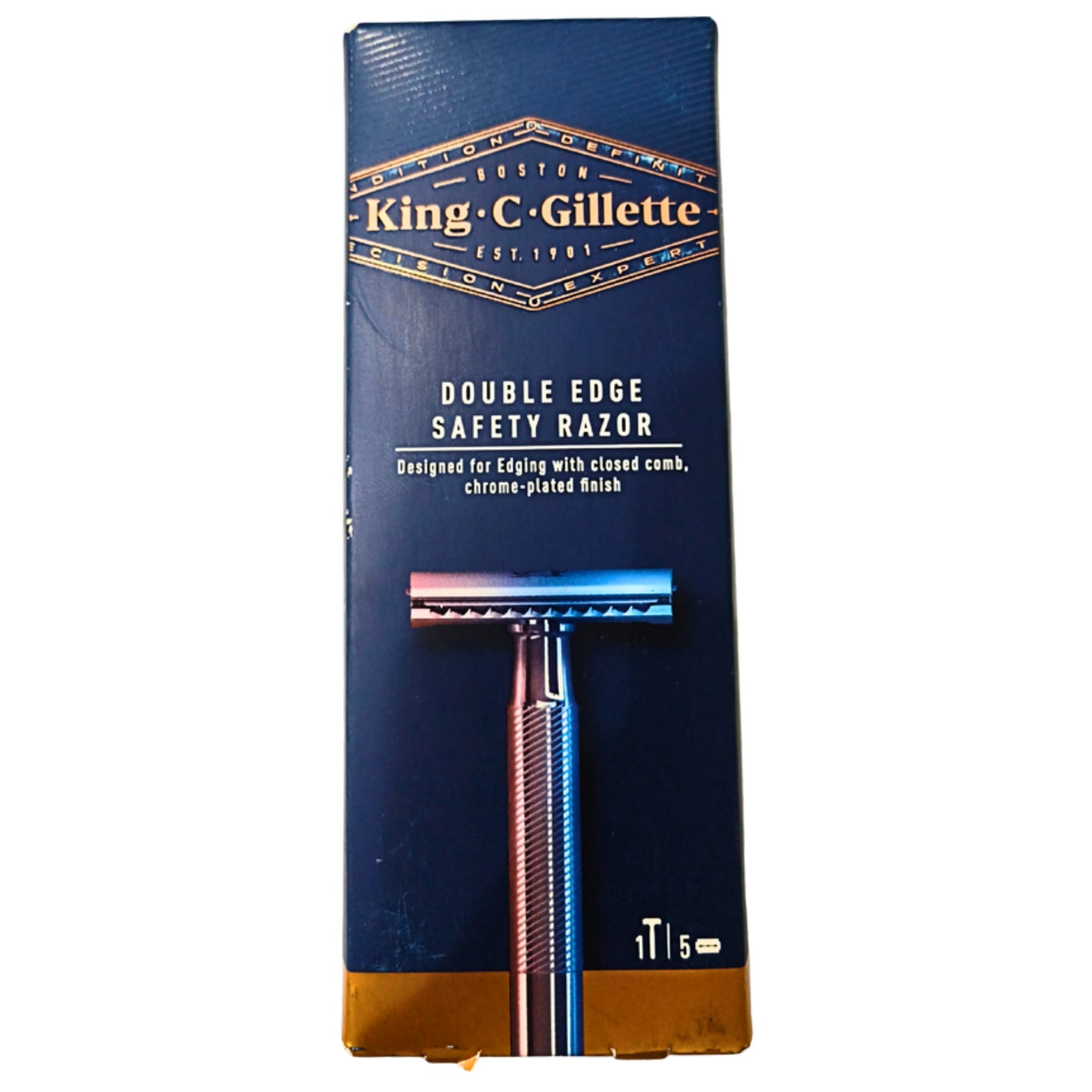King C Gillette Double Edge Safety Razor +5 Blades – Rakiza