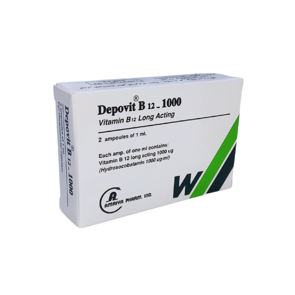 Depovit B12, Vitamin B Supplement, Reduce Neuropathy - 2 Ampoules