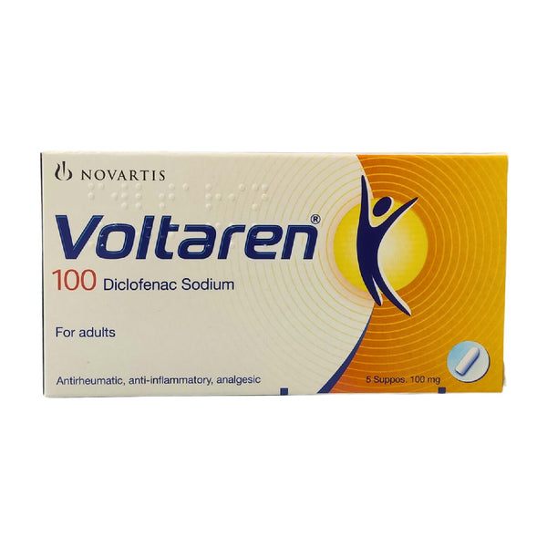 Voltaren 100Mg Adult  5 Suppositories