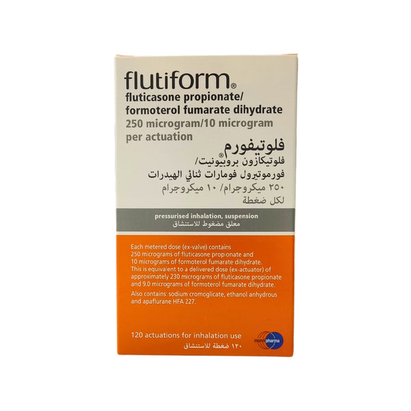Flutiform 250MCG 10MCG inhaler for asthma 120 Doses
