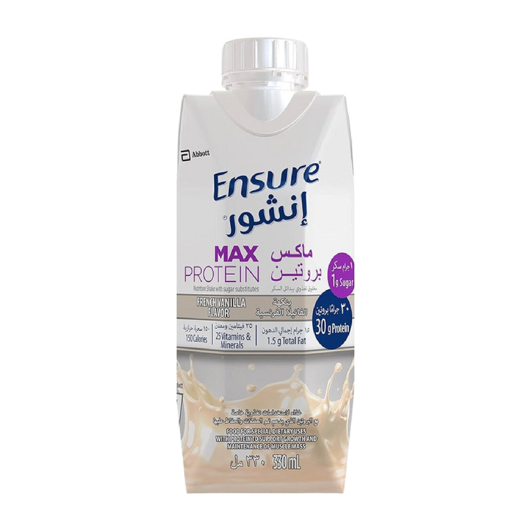 Ensure Max Protein – French Vanilla Flavor – 18×330ml