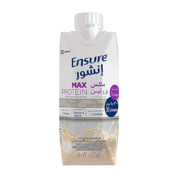 Ensure Max Protein – French Vanilla Flavor – 18×330ml