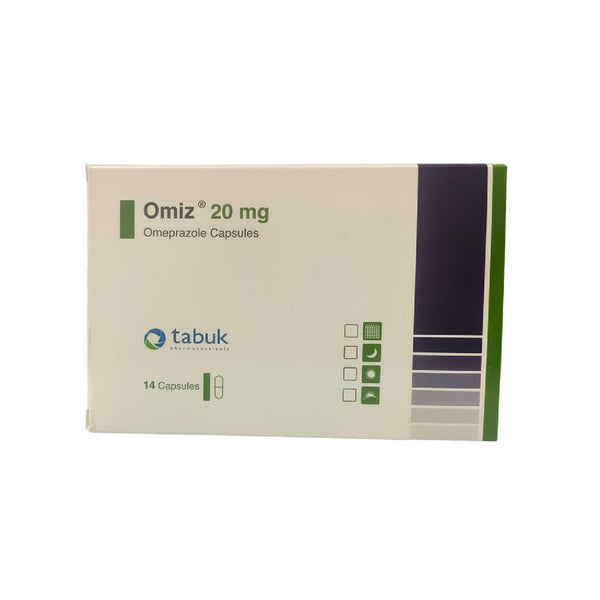 OMIZ 20MG – 14 Capsules for Stomach Acid
