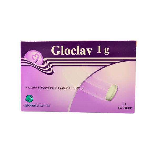 Gloclav 1000mg Antibiotic 14 Tablets