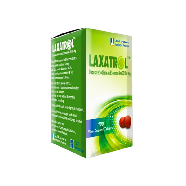 Laxatrol Laxative – 50mg/8.6mg for Constipation Treatment – 100 Tablets