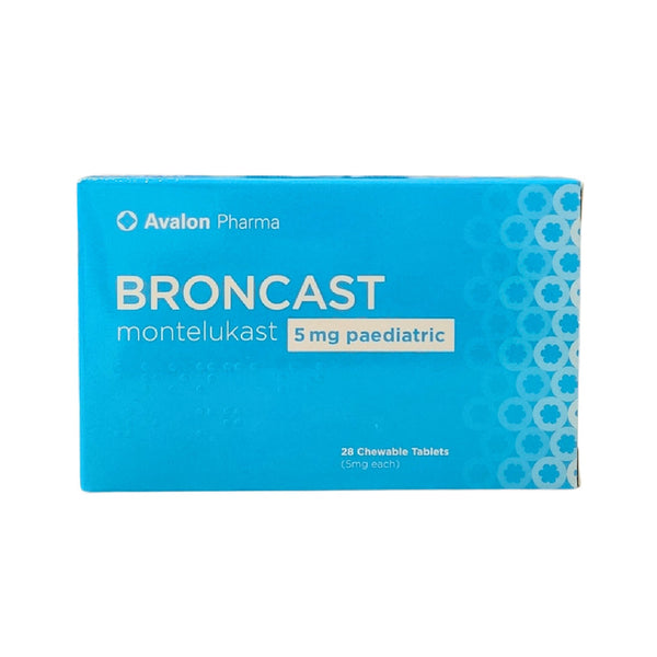 Broncast 5mg Chewable Tablets for Kids 28 Tablets