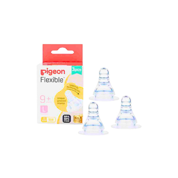 PIGEON L 3pcs 300 Box Soft Silicone Nipple