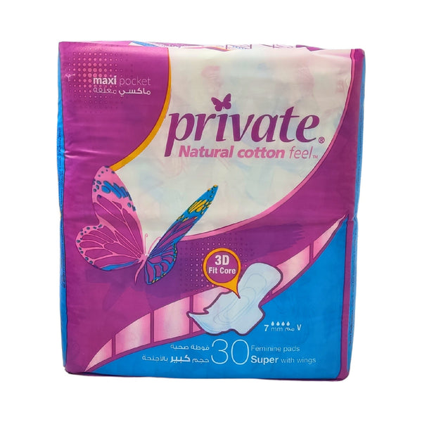 Private Maxi Super 30pcs – Superior Comfort for All-Day Freshness