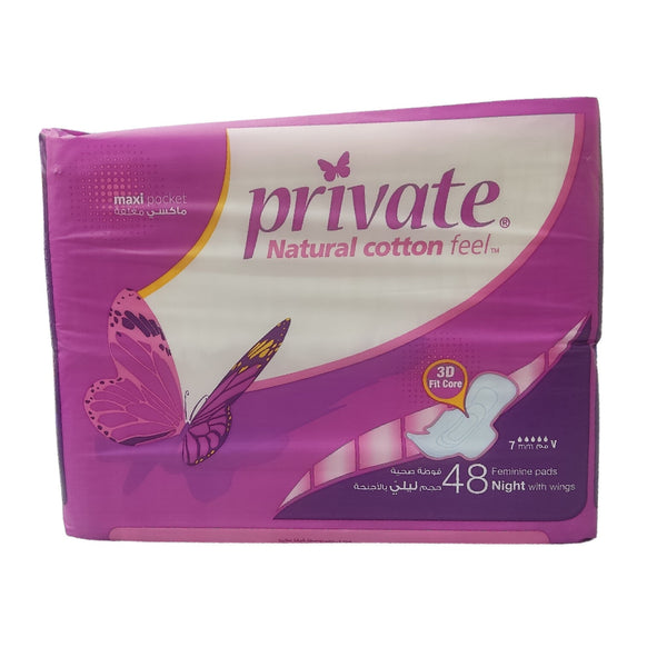 Private Maxi Night with Wings 48pcs – Ultimate Nighttime Protection