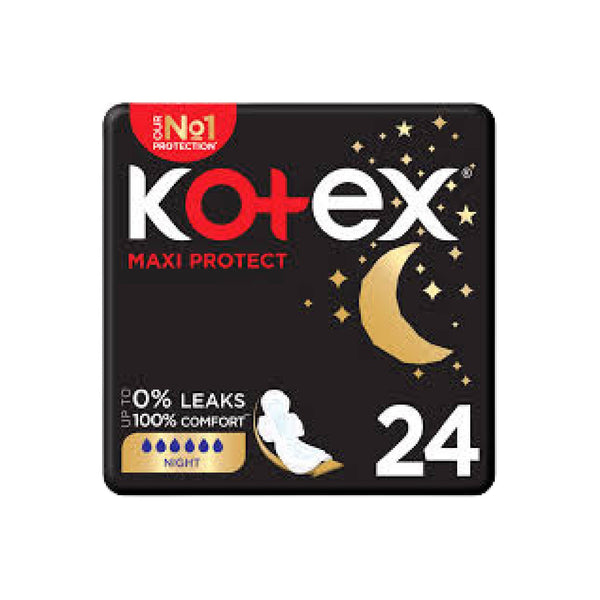 Kotex Maxi Thick Night Wings 144 Pads (6x24)