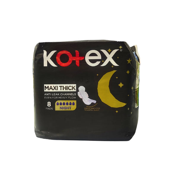 Kotex Night Time Maxi – 10 Packs of 8 Pads