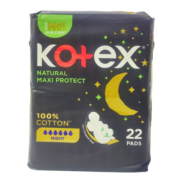 Kotex Maxi Night Natural – Thick 22 Sanitary Pads