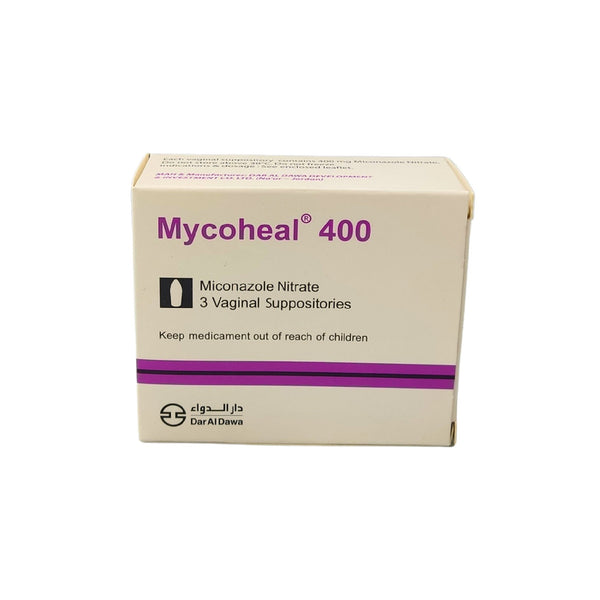 Mycoheal vaginal antifungal 400 mg 3 suppositories