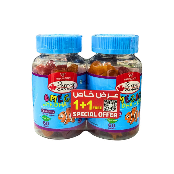 Omega 3 + Omega 3 Kids 60 Gummies Purever