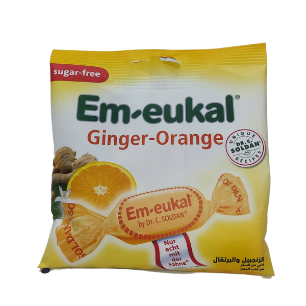 Em Eukal Ginger Orange Lozenges 50 Gm