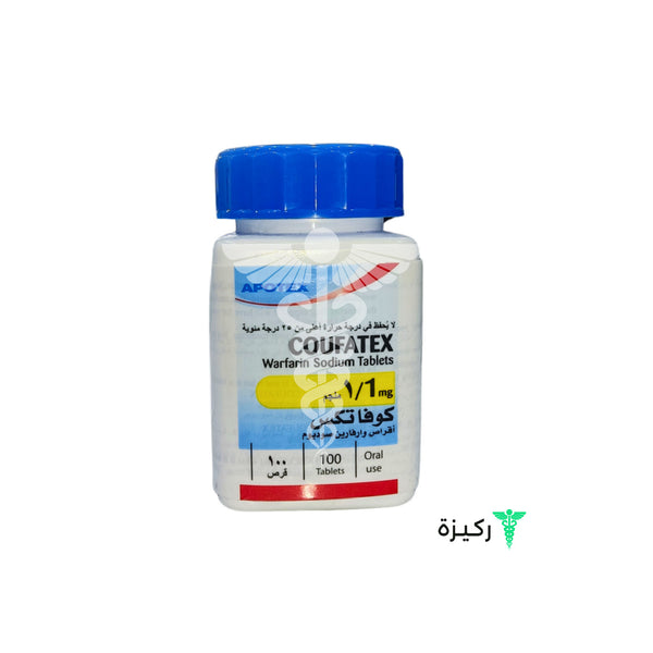 Coufatex 1 Mg Warfarin Sodium 100 Tablets