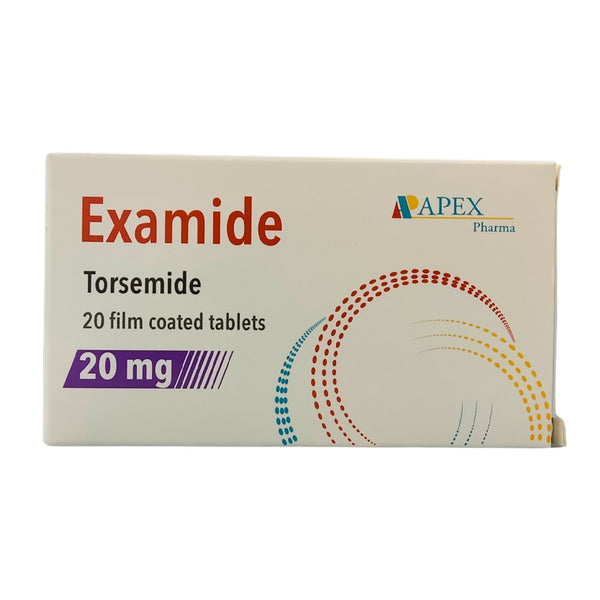 EXAMIDE 20mg 20 Tablets Diuretic for Edema