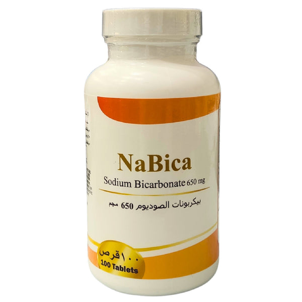 Nabica 650mg Sodium Bicarbonate - 100 Tablets