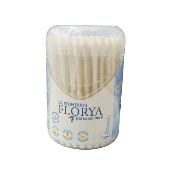 Florya Cotton Buds – 100 Soft & Gentle Swabs for Daily Use