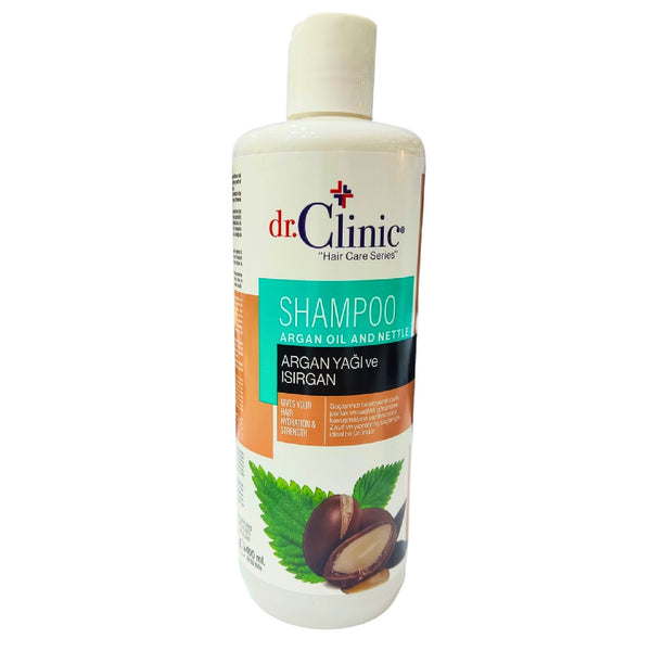 Dr. Clinic Argan Oil & Nettle Strengthening Shampoo – 400ml