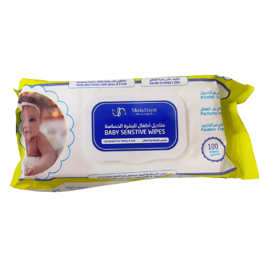 MADA HAYAT Yellow Baby Sensitive Wet Wipes 100 pcs