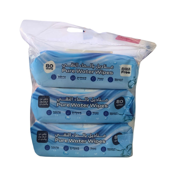 MADA HAYAT Pure Water Wet Wipes 2+1 x 80 pcs